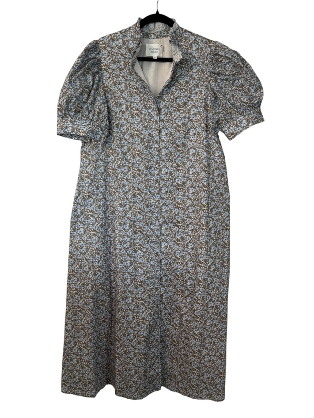 Hyacinth House Women’s Short Sleeve Ruffle V-Neck Floral Midi Dress Sz XL NWOT
